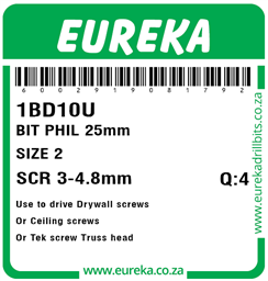 1BD10 - Phillips Bit 25mm -1BD10_Label_T